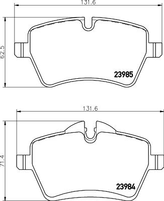 Brake Pad Set, disc brake 8DB 355 012-341