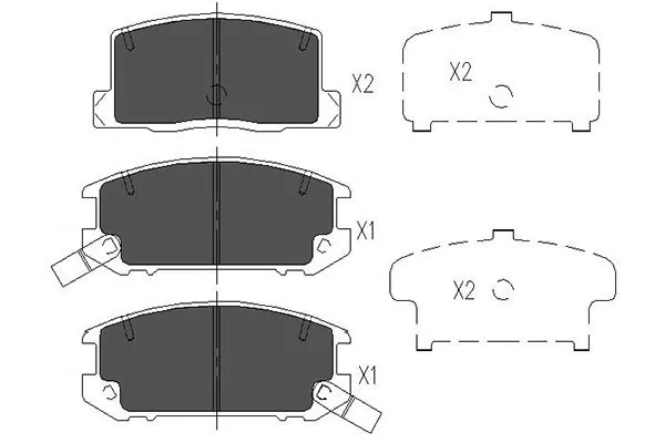 Brake Pad Set, disc brake KBP-9082