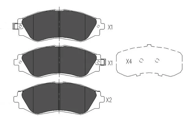 Brake Pad Set, disc brake KBP-1001