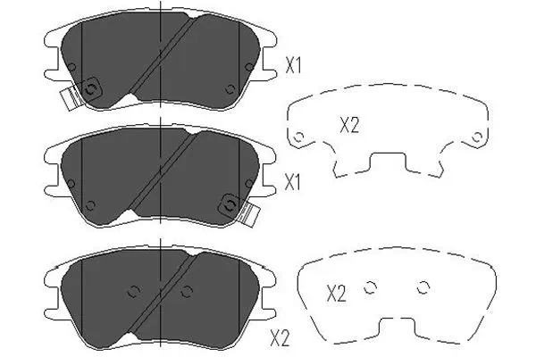Brake Pad Set, disc brake KBP-3009