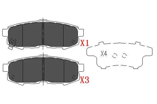 Brake Pad Set, disc brake KBP-4555