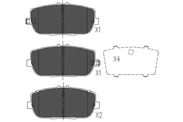 Brake Pad Set, disc brake KBP-4551