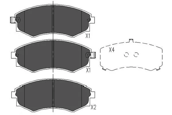 Brake Pad Set, disc brake KBP-3027