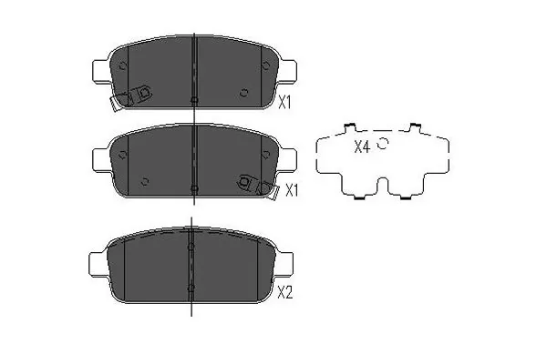 Brake Pad Set, disc brake KBP-1013