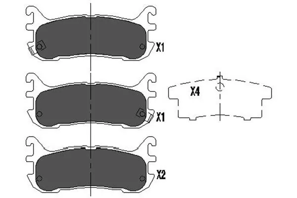 Brake Pad Set, disc brake KBP-4539