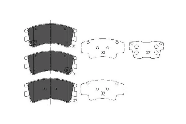 Brake Pad Set, disc brake KBP-4512