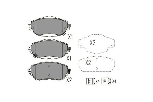 Brake Pad Set, disc brake KBP-9123