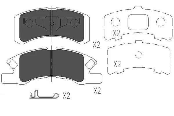 Brake Pad Set, disc brake KBP-1511
