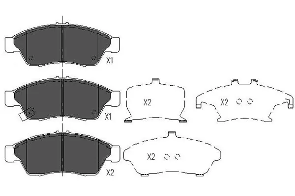 Brake Pad Set, disc brake KBP-8510