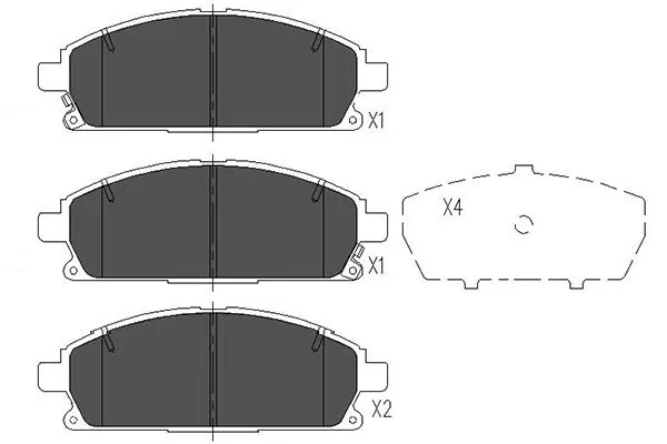 Brake Pad Set, disc brake KBP-6515