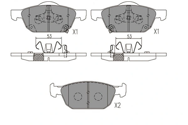 Brake Pad Set, disc brake KBP-2067