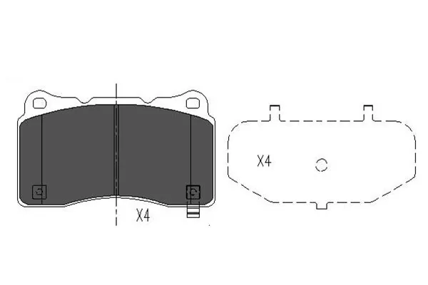 Brake Pad Set, disc brake KBP-8021