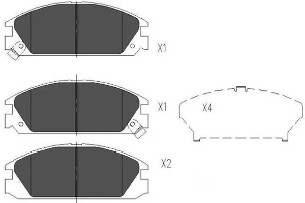 Brake Pad Set, disc brake KBP-2020