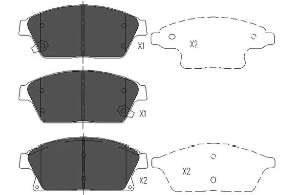 Brake Pad Set, disc brake KBP-1014