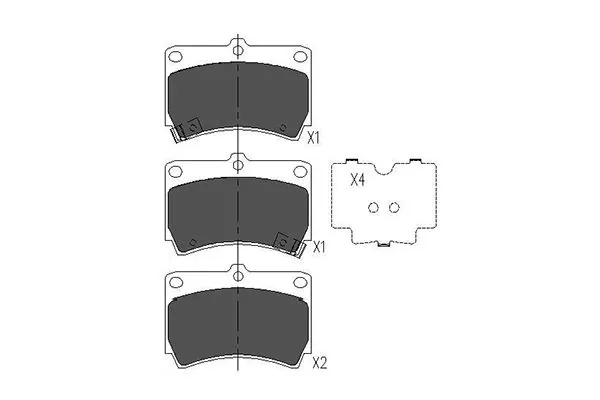 Brake Pad Set, disc brake KBP-4501