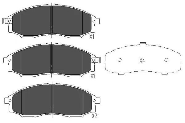 Brake Pad Set, disc brake KBP-6518