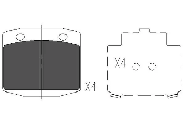Brake Pad Set, disc brake KBP-6570