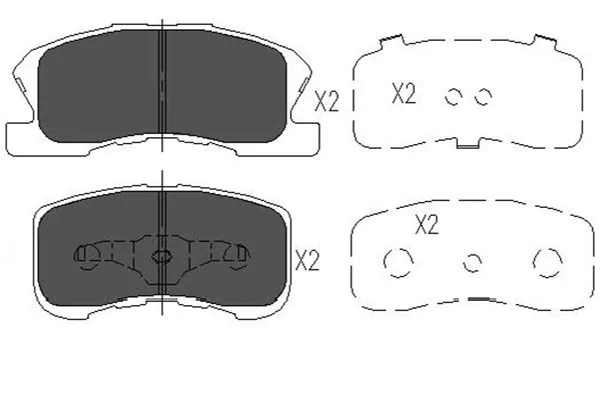Brake Pad Set, disc brake KBP-1508