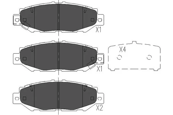 Brake Pad Set, disc brake KBP-9062