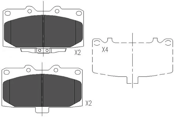 Brake Pad Set, disc brake KBP-8003
