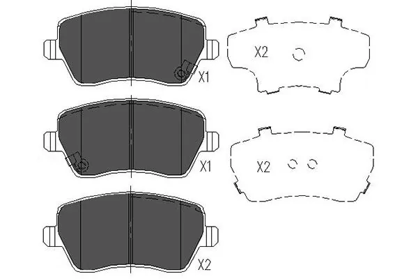 Brake Pad Set, disc brake KBP-8522