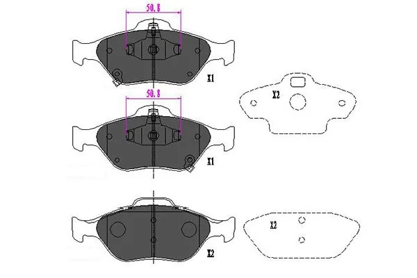 Brake Pad Set, disc brake KBP-9091