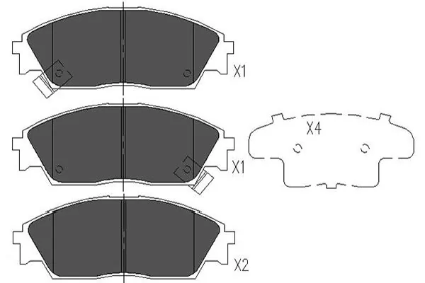 Brake Pad Set, disc brake KBP-2022