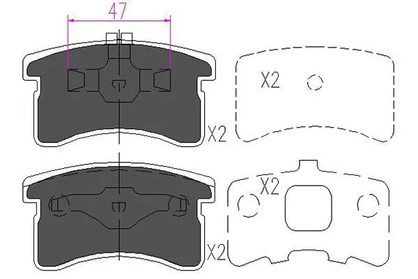 Brake Pad Set, disc brake KBP-1506