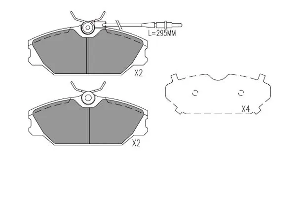 Brake Pad Set, disc brake KBP-1022