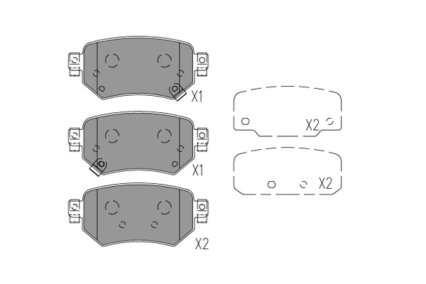 Brake Pad Set, disc brake KBP-4577