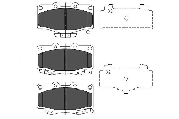Brake Pad Set, disc brake KBP-9054