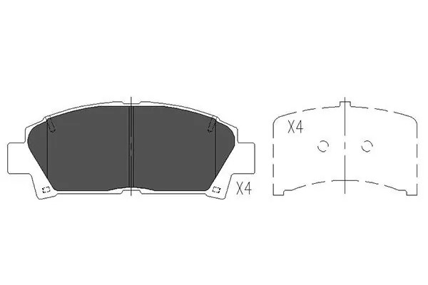 Brake Pad Set, disc brake KBP-9110