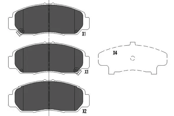 Brake Pad Set, disc brake KBP-2037