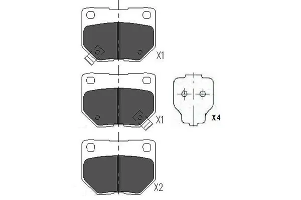 Brake Pad Set, disc brake KBP-6545