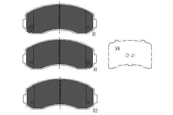 Brake Pad Set, disc brake KBP-4021
