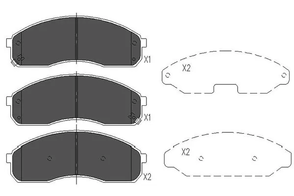 Brake Pad Set, disc brake KBP-4012