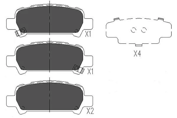 Brake Pad Set, disc brake KBP-8002