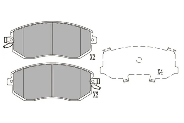 Brake Pad Set, disc brake KBP-8025
