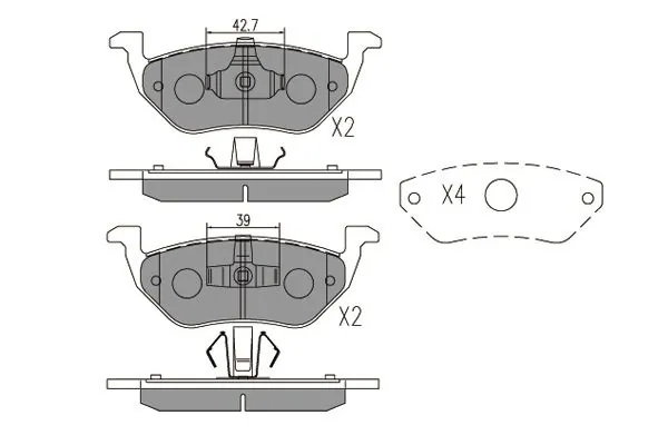Brake Pad Set, disc brake KBP-4568