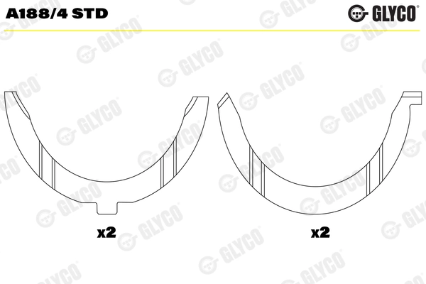 Thrust Washer, crankshaft A188/4 STD