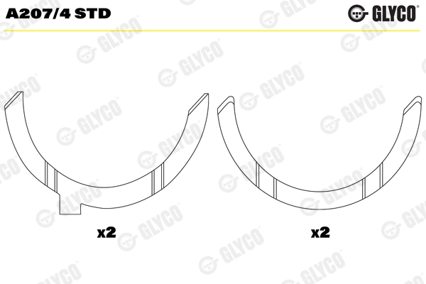 Thrust Washer, crankshaft A207/4 STD