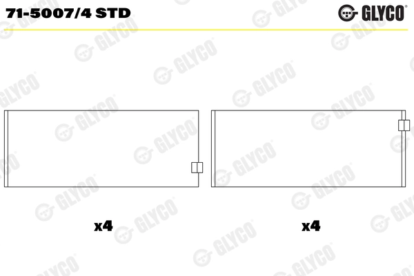 GLYCO 71-5007/4 STD Connecting Rod Bearing