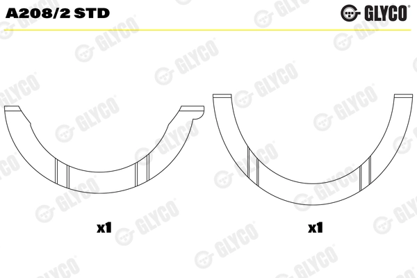 Thrust Washer, crankshaft A208/2 STD