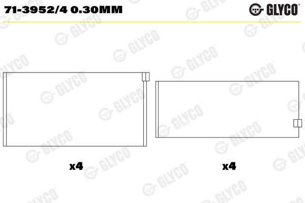 GLYCO 71-3952/4 0.30mm Connecting Rod Bearing