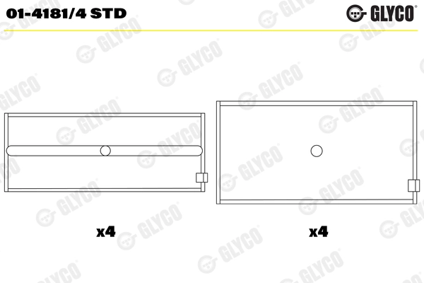 Connecting Rod Bearing 01-4181/4 STD