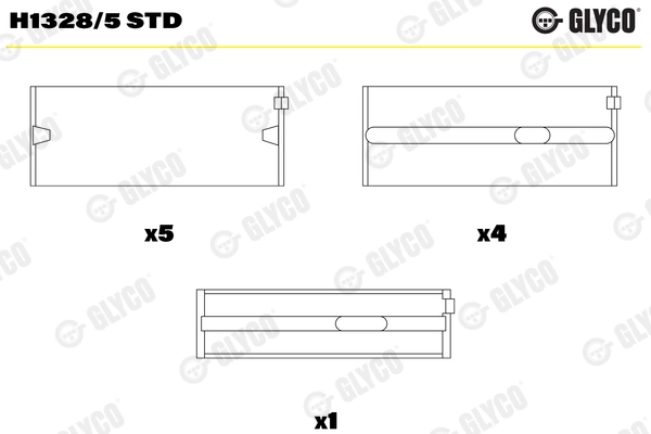 GLYCO H1328/5 STD Crankshaft Bearing