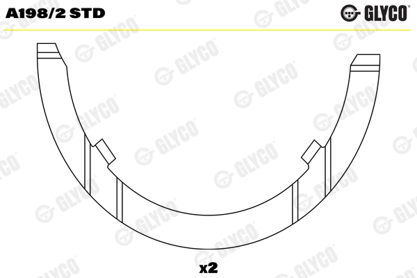 Thrust Washer, crankshaft A198/2 STD