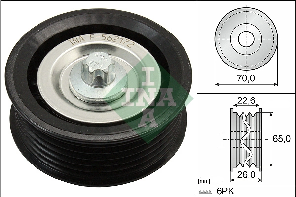 Deflection/Guide Pulley, V-ribbed belt 532 0531 10