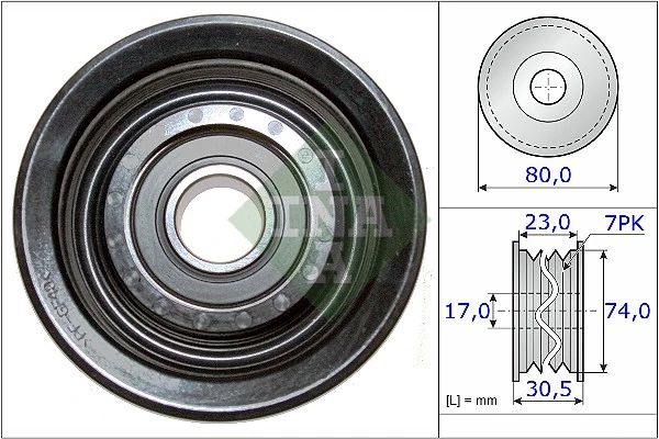 Deflection/Guide Pulley, V-ribbed belt 532 0580 10