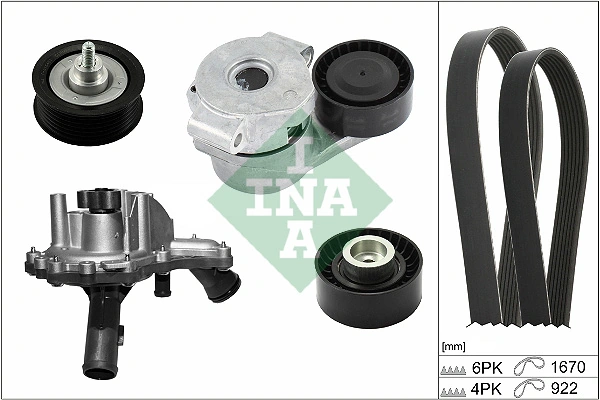 Water Pump + V-Ribbed Belt Kit 529 0301 30